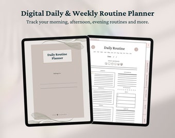 My Daily Routine | Daily & Weekly Planner | Printable Schedule | Digital Journal | iPad Planner