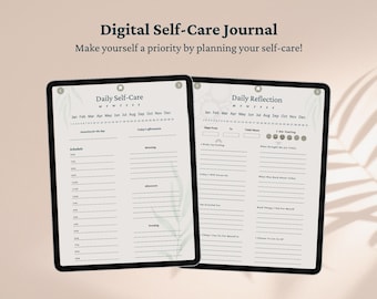 Self Care Journal | Self Care Planner | Mental Health Tracker | Habit Tracker | Digital iPad Journal