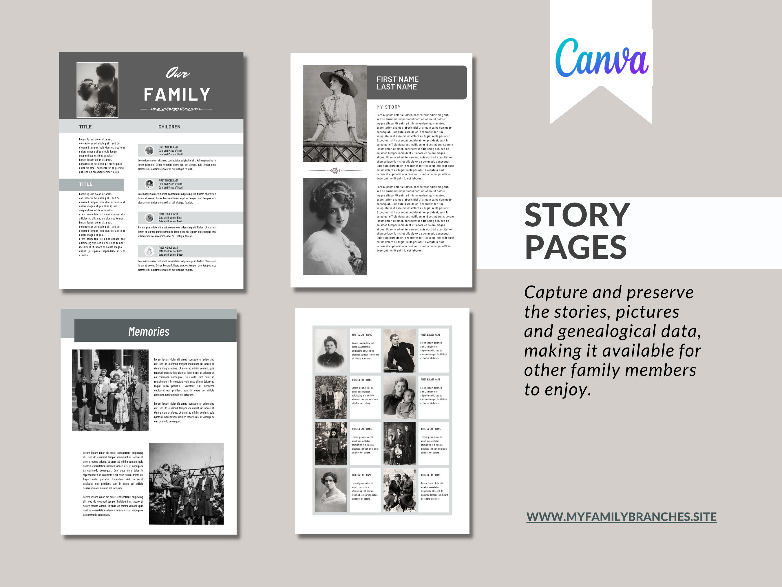 Family History Book Template / Family Heritage / Genealogy / Etsy Family History Book Template / Family Heritage / Genealogy / Etsy