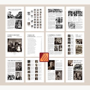 Family History Book Template for Affinity Publisher 2 (software Not ...