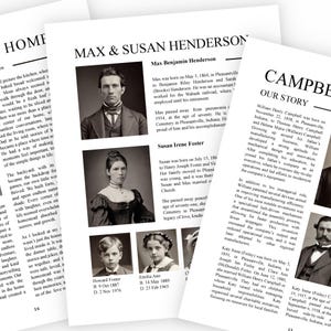 Family History Book Template for Affinity Publisher 2 (software Not ...
