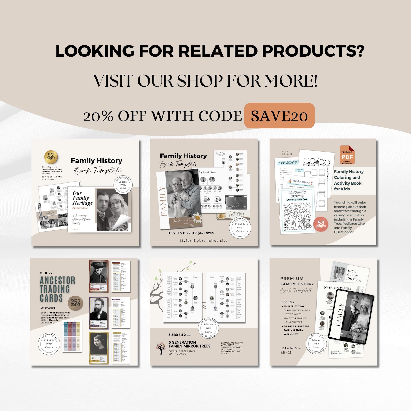 Family History Book Template for Affinity Publisher 2 (software Not ...
