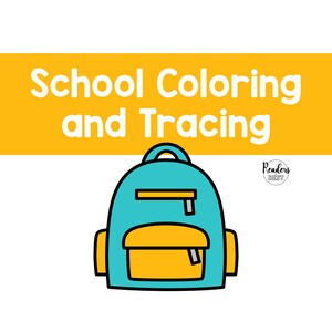Back to School Coloring and Tracing Pages