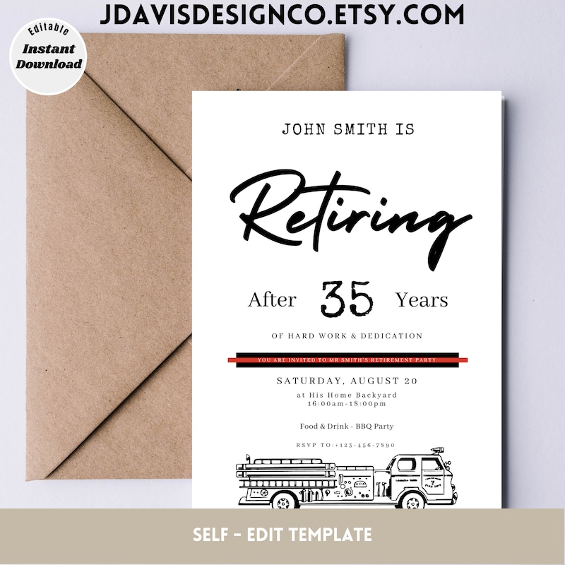 Fireman Retirement - Etsy