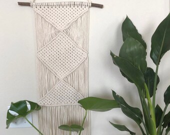 Triangle/Diamond Macrame Wall Hanging | Wall Tapestry | Rope Art