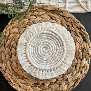 Swirl Macrame Coasters