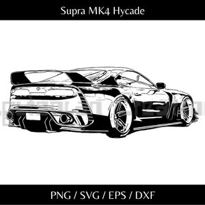 Supra MK4 Hykat | JDM Auto Clipart Vektor Art Silhouette | Svg, Png, Dxf, Eps | Sofort Download für Druck cut Cricut Design