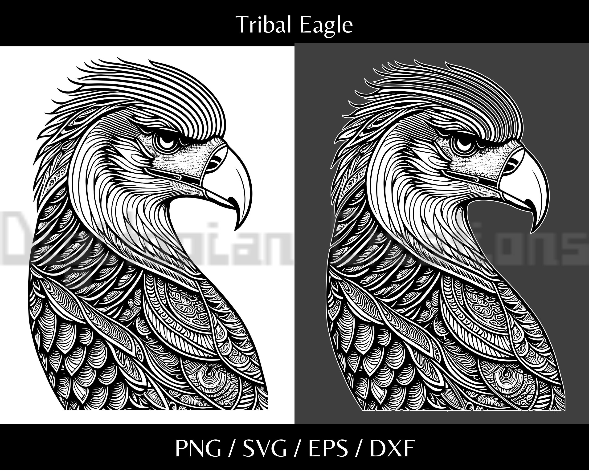 Eagle tribal tattoo - Etsy México
