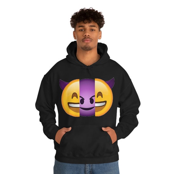 Unisex Heavy Blend Hooded Sweatshirt Devil Inside Emoji Etsy