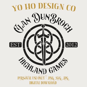 Clan DunBrough Highland Spiele - Merida - Aufkleber - T Shirt - PNG - SVG - JPG - Digital Download - Inspiriertes Design - Shirt Digital