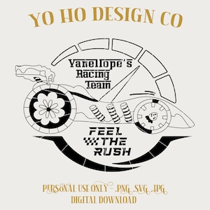 Vanellope Racing Team SVG PNG JPG: Magic Parks Inspired Design (Digital Download)