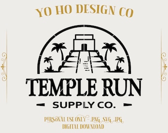 Temple Run Supply Co SVG | Dr. Jones-badge voor jungleavontuur