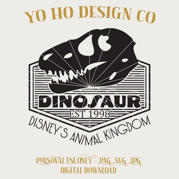 Animal kingdom Dinosaur - Paleontology - Ancient  - Magic Parks - PNG - SVG - JPG - Digital Download - Inspired Design - Shirt Digital