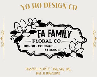 Fa Family Floral Co Mulan | Disney Inspired Cricut SVG |  Cricut  Silhouette