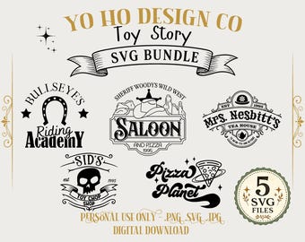 Toy Story SVG Bundle | Disney Inspired Bundle | Cricut Files Digital Download | 5 Design Bundle