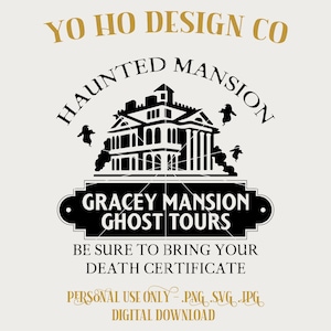 Vintage Parks - Spukhaus - Gracey Herrenhaus - PNG - SVG - JPG - Digital Download - Inspiriertes Design - Shirt Digital