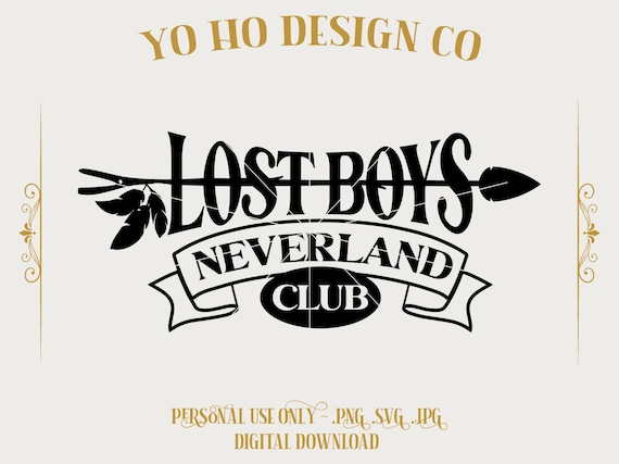 Lost Boys Neverland Club PNG SVG – Pirate Inspired Design (Digital Download)