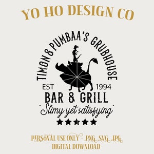 Rei Leão - Grubhouse - Timone Pumba - park magic - Camiseta - PNG - SVG - JPG - Download digital - Design inspirado - Camiseta digital