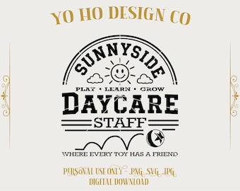 Sunnyside Daycare Staff SVG | Toy Story Inspired | Disney Teacher | Cricut Cut File | Digital Download