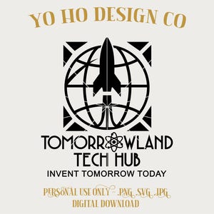 Tomorrowland Tech Hub SVG: Futuristic Space Vector (Digital Download)