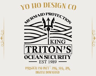 King Triton Security Design: Little Mermaid Inspired (Digital Download)