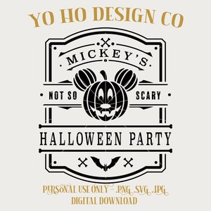 Niet zo eng halloweenfeest - Halloween-pompoen - Vintage parken - PNG - SVG - JPG - digitale download - geïnspireerd ontwerp - shirt digitaal