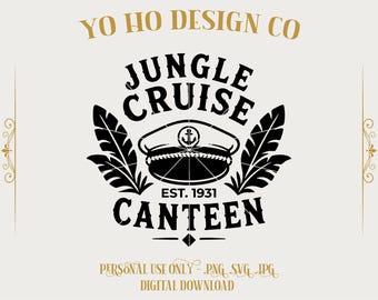 Jungle Cruise Canteen SVG | Disney Inspired Cricut File