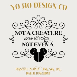 Nenhuma criatura estava se mexendo - Mouse - História de Natal - Vintage Parks - PNG - SVG - JPG - Digital Download - Inspired Design - Shirt Digital