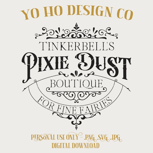 Tinkerbell Pixie Dust Boutique SVG – Disney Vacation Design (Digital Download)