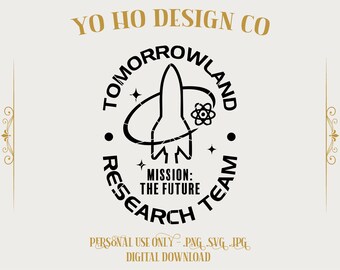 Tomorrowland Research Team-print | Disney Retro Sci-Fi-snijbestand