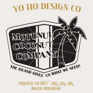 Moana - azienda di cocco dell'isola - Luogo più felice - PNG - SVG - JPG - Download digitale - Design ispirato - Camicia digitale