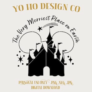 De vrolijkste plek op aarde - kerstvakantie - vintage parken - png - svg - jpg - digitale download - geïnspireerd ontwerp - shirt digitaal