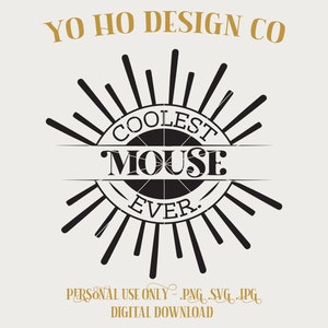 Retro Mouse Park Design: PNG SVG JPG Digital Download