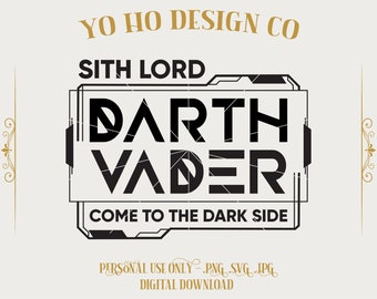 Darth Vader Dark side Sith Lord Vintage Parks Design (SVG cut file)