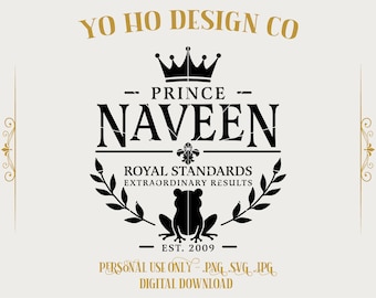 Prince Naveen Inspired Royal Design, Frog Prince, Fairytale Shirt, Vintage Crown, Cricut Cut File