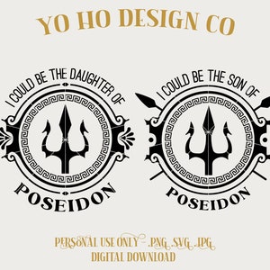 Percy Jackson acampamento meio sangue - Olimpianos T - Poseidon filha filho - PNG - SVG - JPG - Download digital - Design inspirado - Camiseta digital