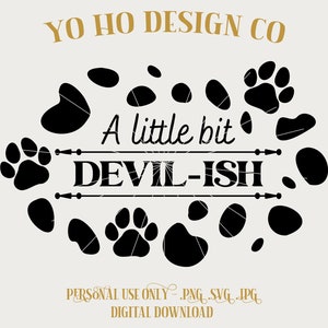 Dalmatyńczyki - Cruella Devil - bit de vil ish - Psy - 101 - Koszulka - PNG - SVG - JPG - Pobieranie cyfrowe - Inspirowany projekt - Koszulka cyfrowa
