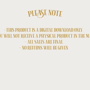 Puede incluir: Un aviso de descarga digital con el texto "PLEASE NOTE - THIS PRODUCT IS A DIGITAL DOWNLOAD ONLY - YOU WILL NOT RECEIVE A PHYSICAL PRODUCT IN THE MAIL - ALL SALES ARE FINAL - NO REFUNDS WILL BE GIVEN"