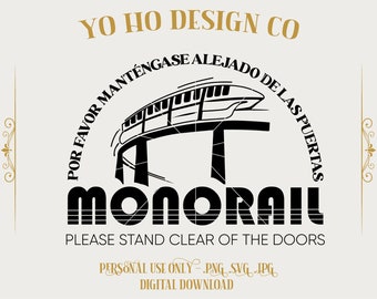 Vintage Park Monorail T-shirtontwerp: png, svg, jpg (digitale download)