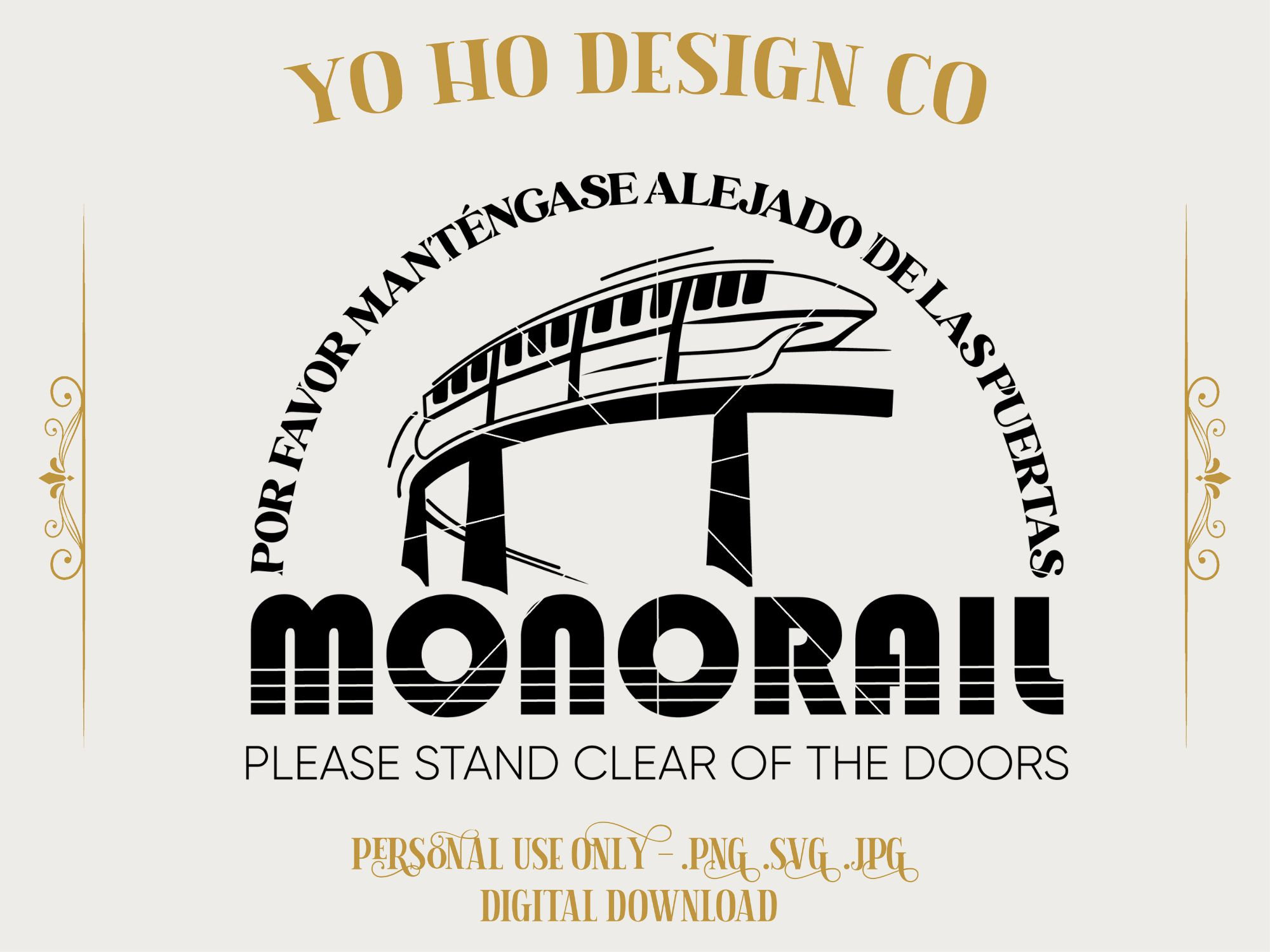 Monorail Por Favor Mantengase Alejado De Las Puertas Etsy