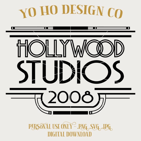 Parks hollywood Studios - retro - vintage parks - PNG - SVG - JPG - Digital Download - Inspired Design - Shirt Digital