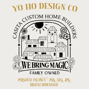 Encanto Casita Hausbauer Design: Magische Parks PNG SVG JPG (Digitaler Download)