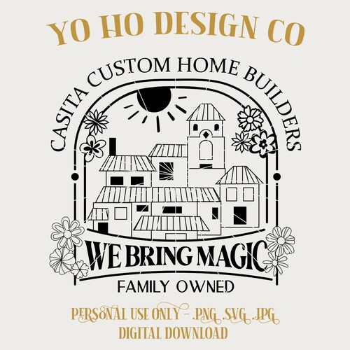 Encanto Casita Home Builders Design: Magic Parks PNG SVG JPG (Digital Download)