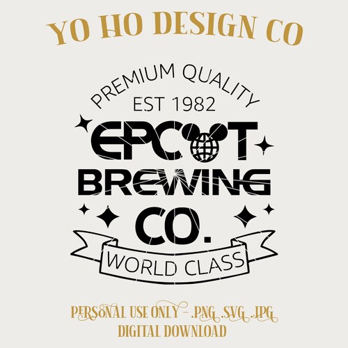 Epcot Brewing Co. SVG PNG JPG - Drink Around the World (Digital Download)