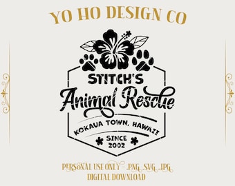 Stitch's Animal Rescue SVG, Disney-vakantie geïnspireerd Lilo & Stitch, hond kat (bestand knippen)