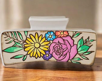 Bloom & Blossom Part 2 Hand Painted Wood Hair Clips