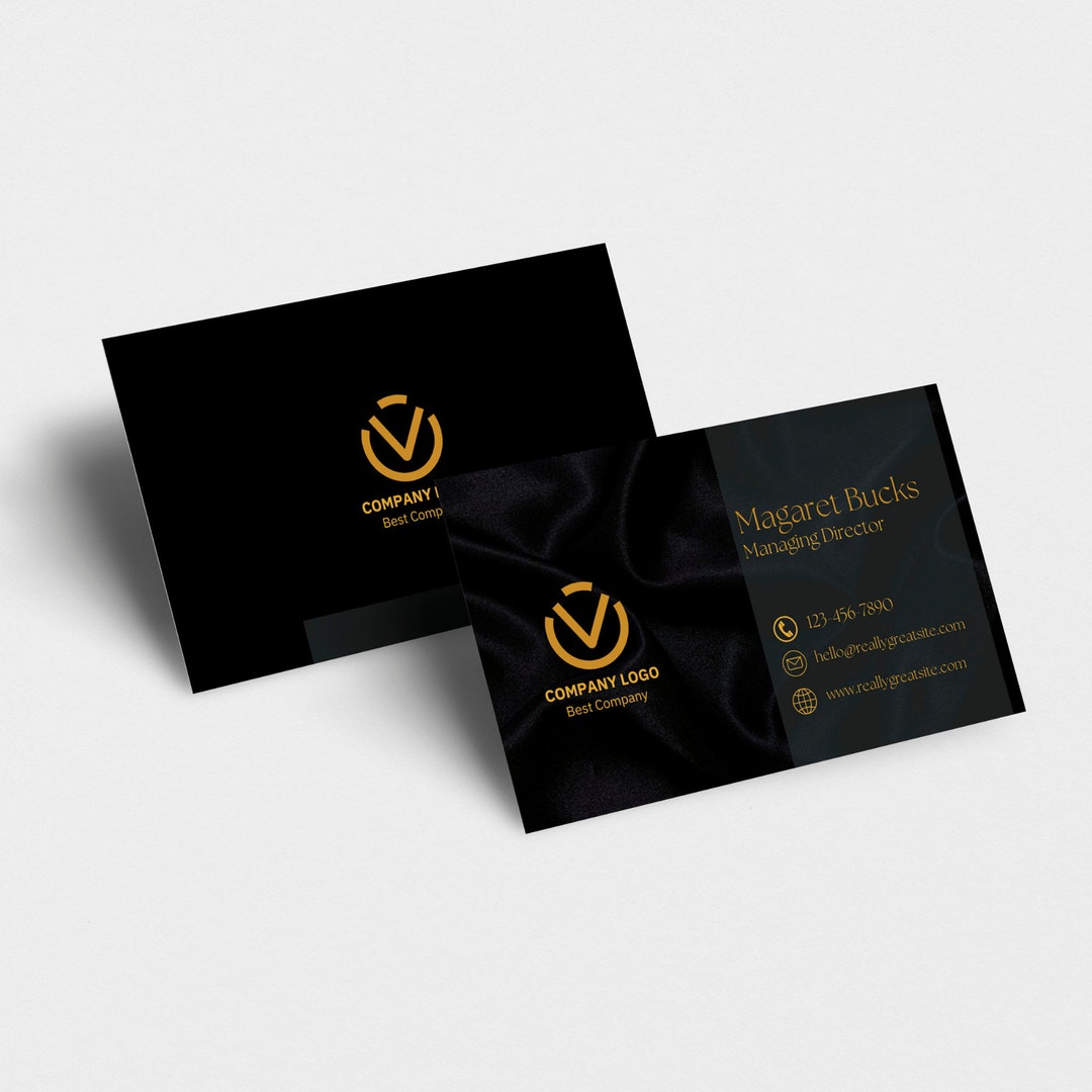 Sleek Black Business Cards Business Cards Templates, Digital Business