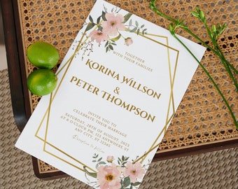 Modern Invitation | Luxury Wedding Invitation | Invitation Template | Wedding Invitation  Printable Wedding Invitation | Invite Download