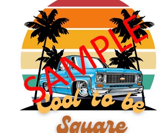 C-10 "Cool to be Square" 2-PNG und 1 PSD Datei für Shirt/Aufkleber
