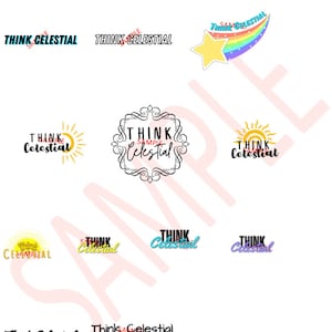 Think Celestial Bundle 12!! SVG & PNG&#39;s for Shirts, Stickers, and much more!